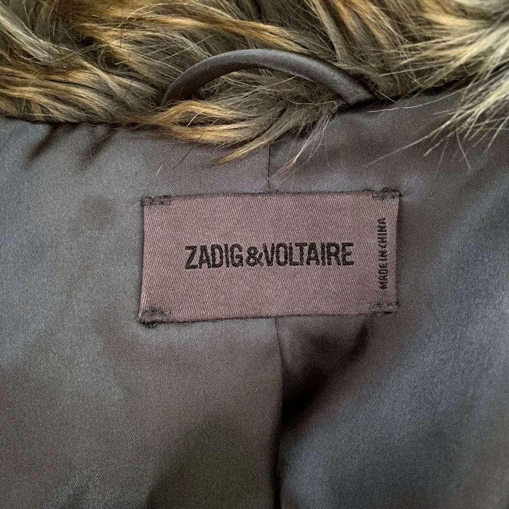 Zadig & Voltaire Fame Faux Fur Jacket Small